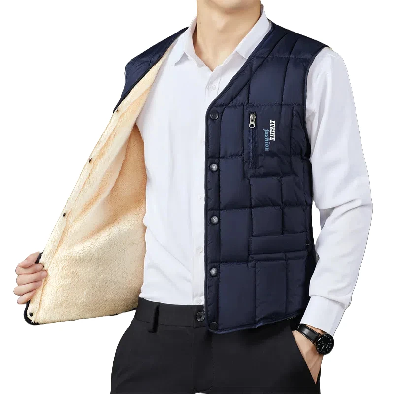 

Thermal Clothing Outdoor Cargo Vest Plus Size 8XL Fleece Vest Jacket Winter Men Warm Fleece Velvet Thick Sleeveless Waistcoats