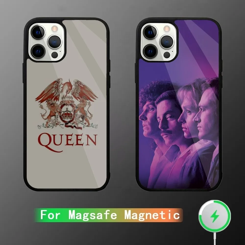 Freddie Mercury Q-Queen Phone Case For iPhone 16,15,14,13,12,11,Plus,Pro,Max Mini Magsafe Magnetic Wireless Charging