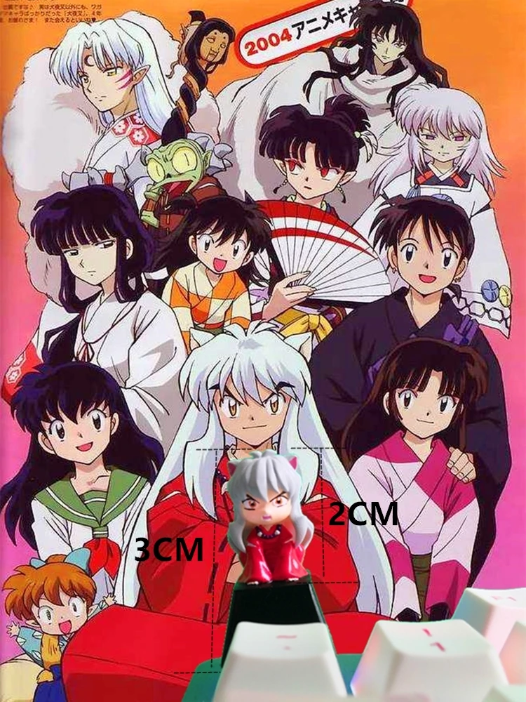 3D Printing Keycap 1 PCS Cartoon Cute  Inuyasha  Anime PBT Keycap Mechanical Keyboards Keycaps for Cherry MX axis R4 Height