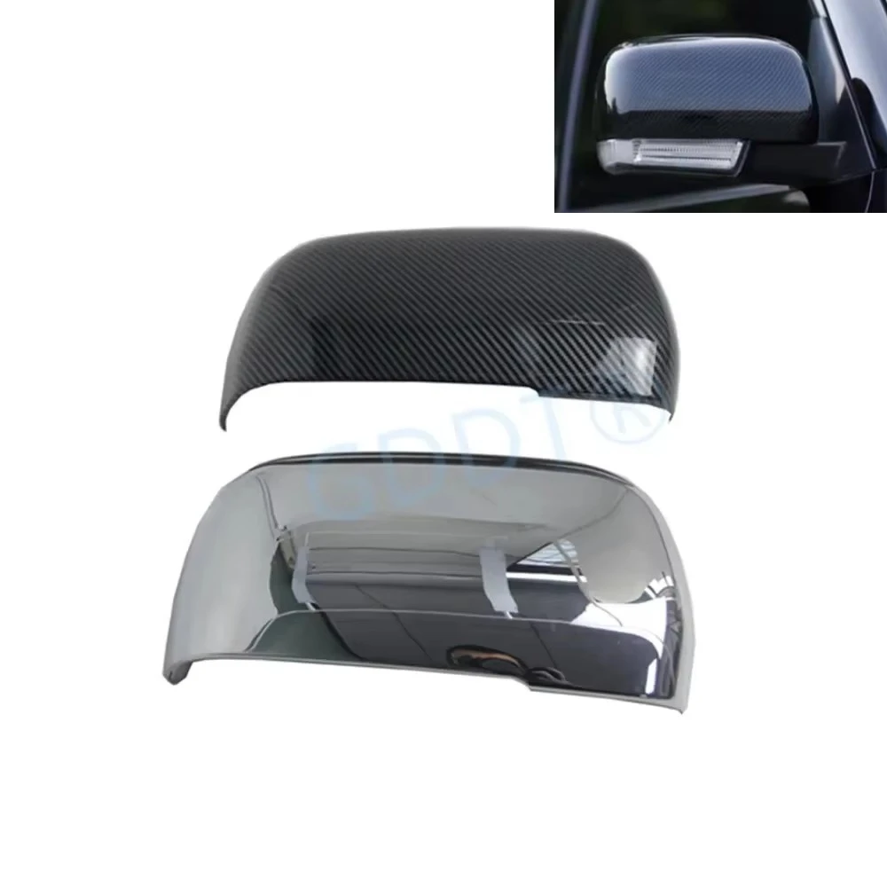 

1 Pair Chrome or Carbon Fiber Side Glass Shell Sticker for Pajero V90 1 Pair for Shogun V80 Rear View Mirror Cover for Montero