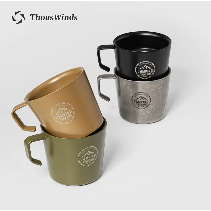 

Thous Winds Camping Mug Ultralight Stainless Steel Cup Tourist Tableware Outdoor Water Cup Tourism Tableware Picnic Utensils