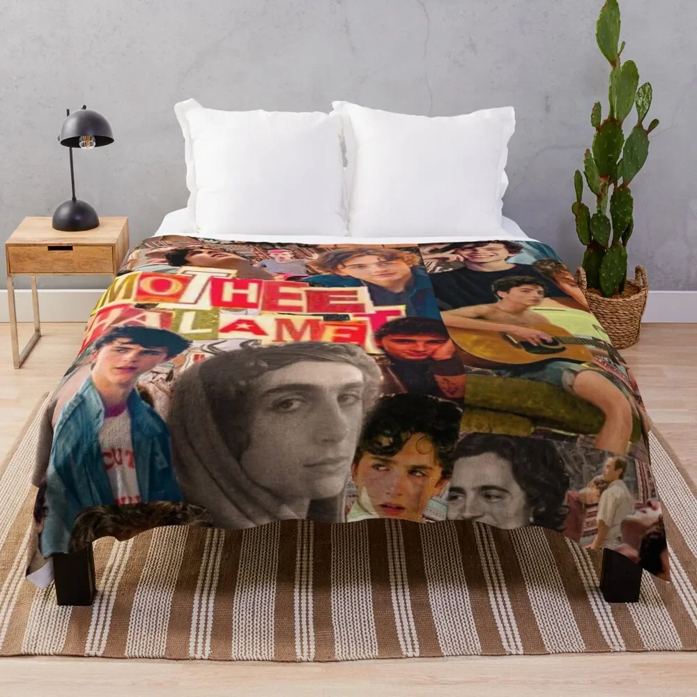 

Timothe Chalamet Throw Blanket warm for winter Tourist Blankets