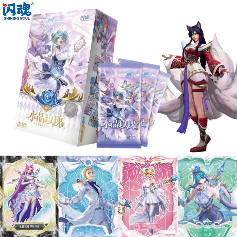 

Коллекционная подарочная коробка на тему мобильной карты ShiningSoul League of Legends с кристаллами розы — подарок для периферийных карт с игрой ограниченной серии