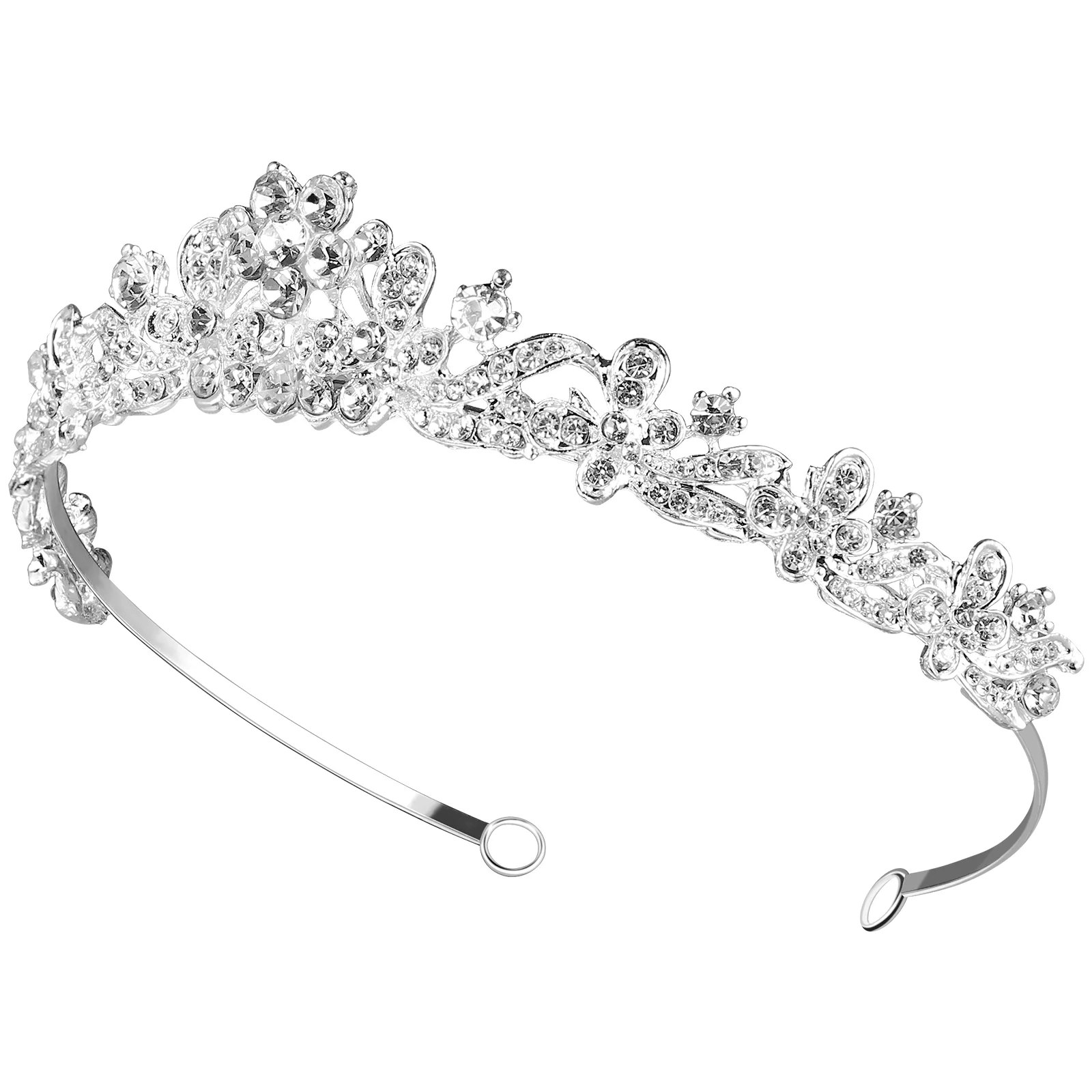 

Charming Shiny Hairband Bridal Rhinestone Alloy Crystal Wedding Headband Elegant Tiaras for Engagement Party Evening