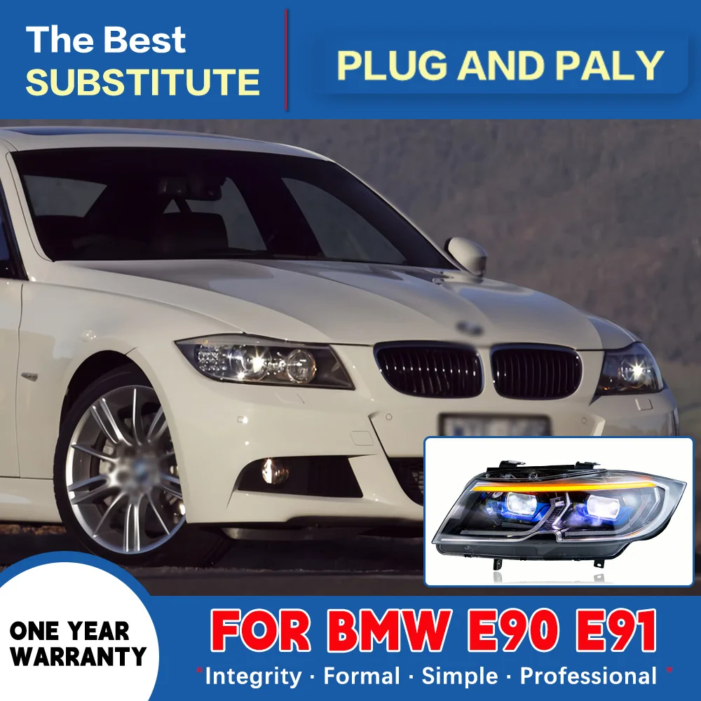 

High Quality Headlamp Assembly For Bmw E90 Angel Eyes 12V Led Car Lights Plug-Play Drl Dynamic Turning Headligh Auto Accessories