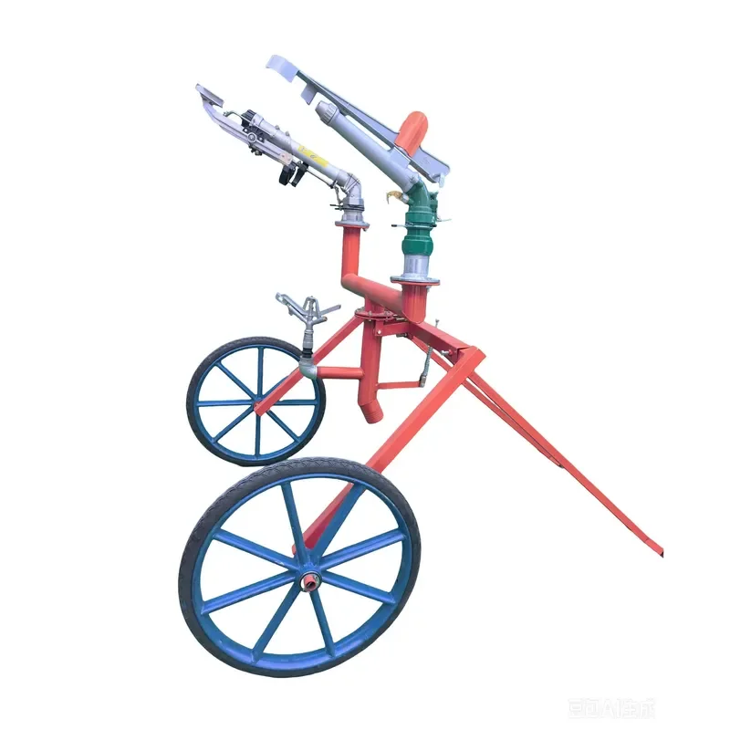Portable Wheeled Rain Sprinkler Cart 360° Rotation High Pressure Farm Irrigation Traveler