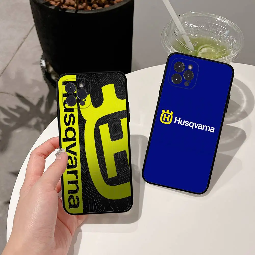 H-Husqvarnas Logo Phone Case For iPhone 14 Plus 13 Mini 11 16 15 17 Pro Max Protection Shockproof