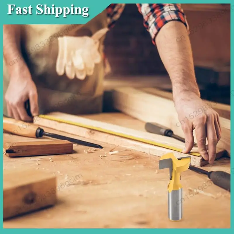 

-BABQ 1/2 Inch Shank Router Bit T-Slot & T-Track Slotting Tenon Cutter Tool