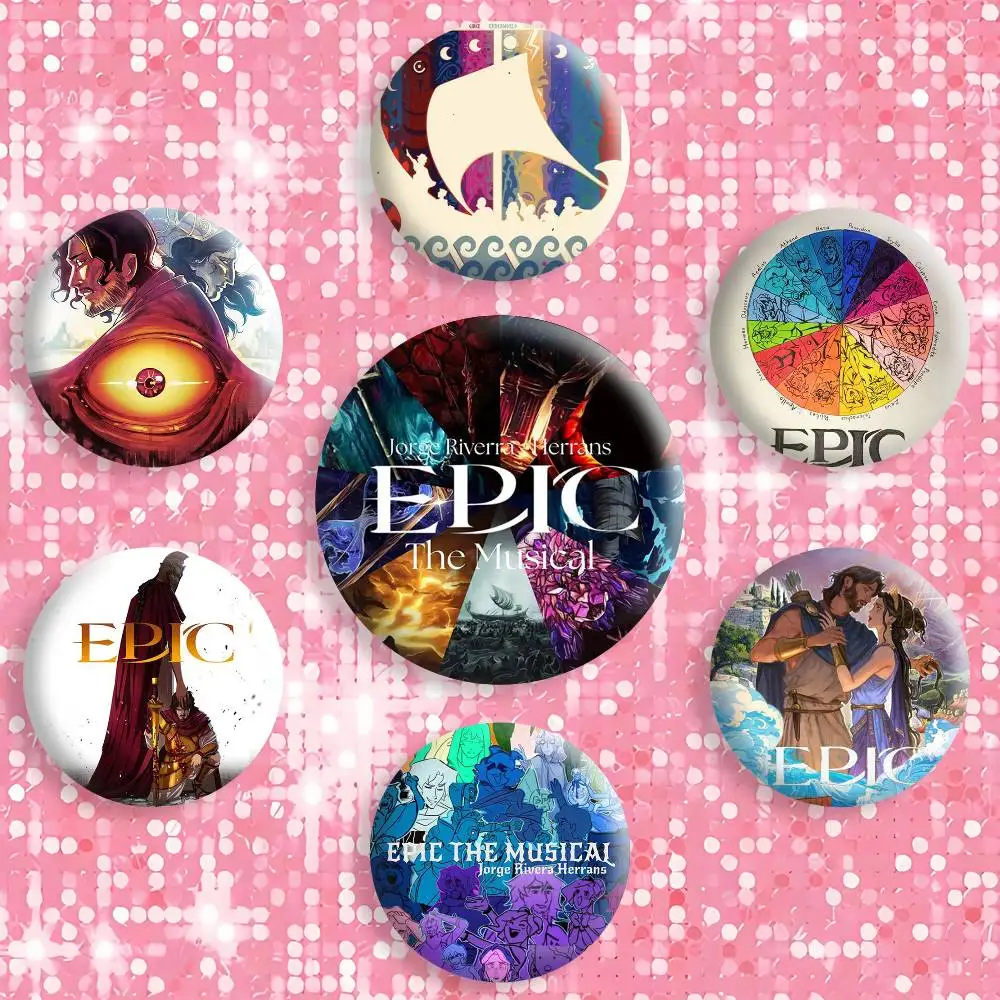 E-Epic The Musical Badges Creative Tinplate Button PinsBrooch Badge Clothes Backpack