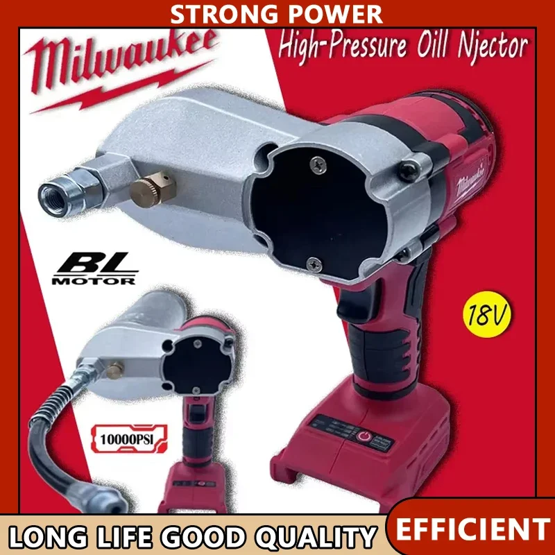 

Milwaukee Electric Grease Gun 10000PSI High-Pressure Brushless Automatic Oil Injector for 18V Battery Fat Machine Tool