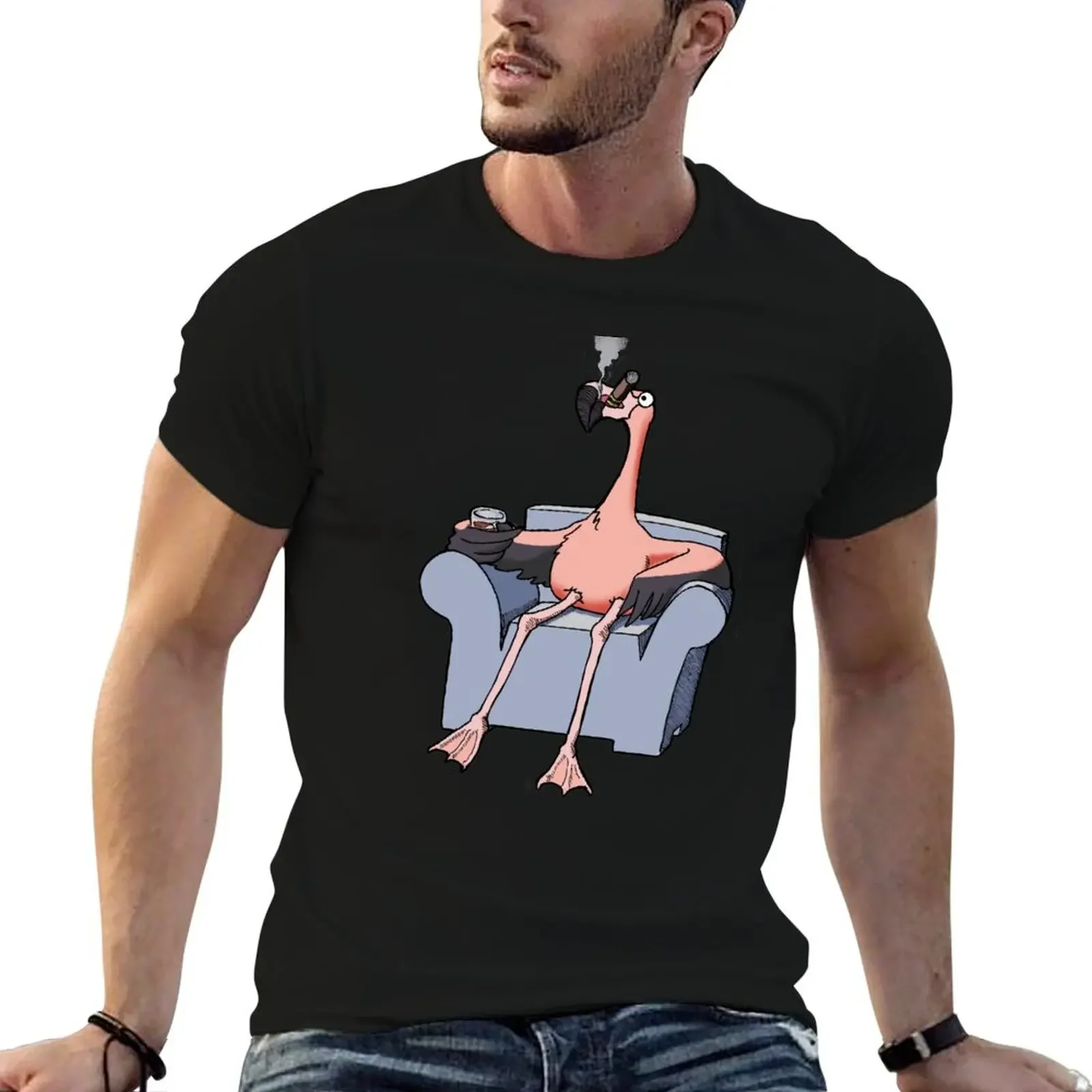 

Boston Legal Flamingos - Denny Crane T-Shirt plain tees street wear clothing for men