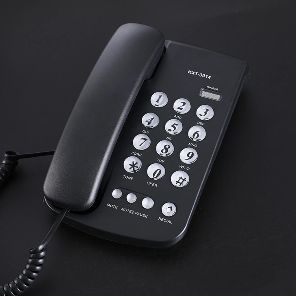 1pc Corded Landline Phone Big Button Landline Phones Fixed Telephone for Office Home Hotel Bathroom Emegency Telephone
