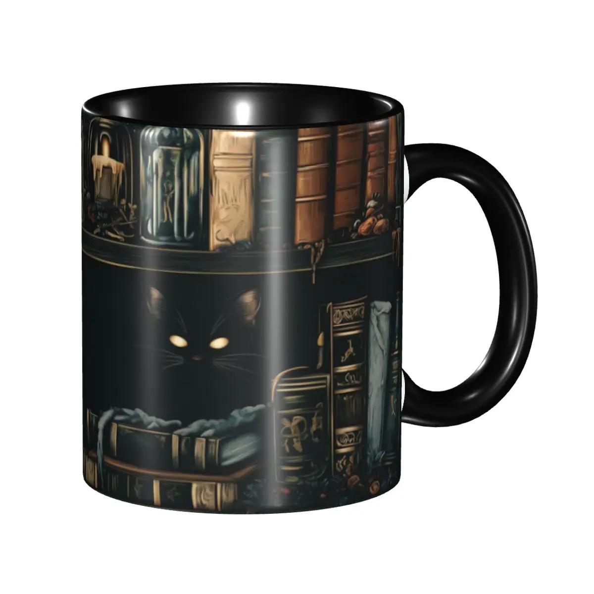 Halloween Black Cats Mug Fun Witchy Spooky Coffee Cup Birthday Gifts For Woman Man