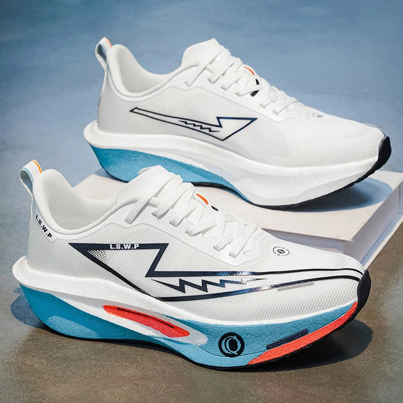 Neutral Running Shoes Featuring an Embedded Carbon Plate; Suitable for Gym Workouts, Outdoor Running, Hiking, Marathons, and Roa