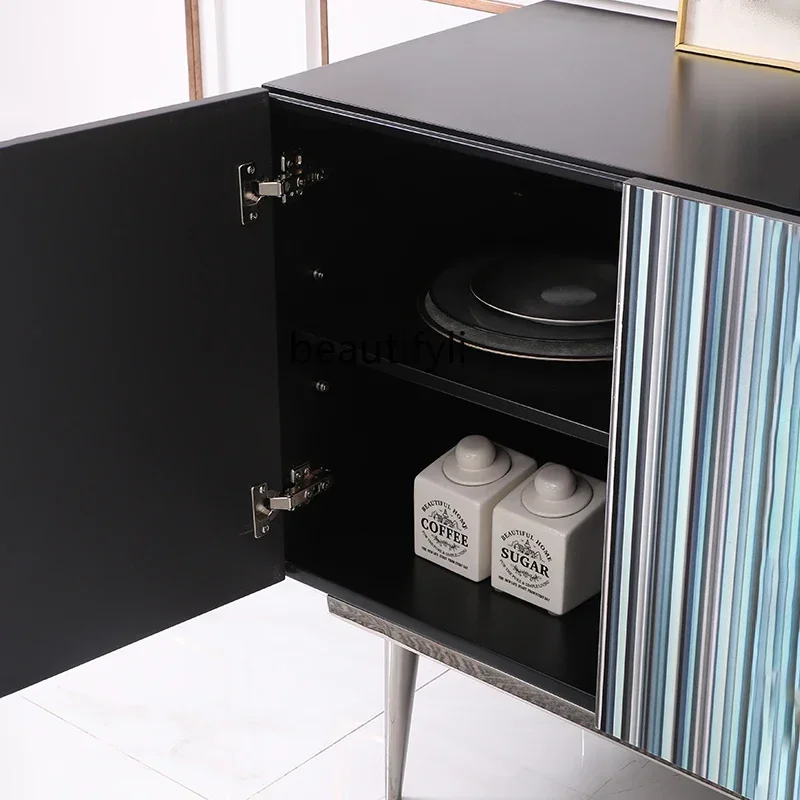 

xzItalian light luxury dining side cabinet modern, living room creative storage decoration, dining room dining cabinet