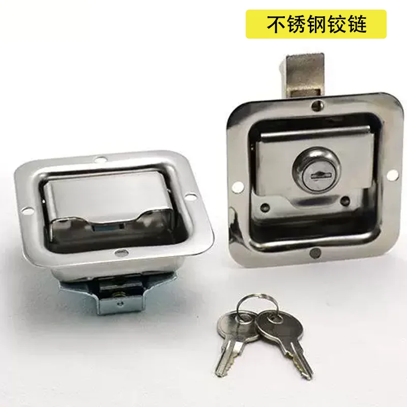 

2pcs Square Panel Lock Stainless Steel Rv Trailer Door Lock Engineering Vehicle Toolbox Electrical Cabinet