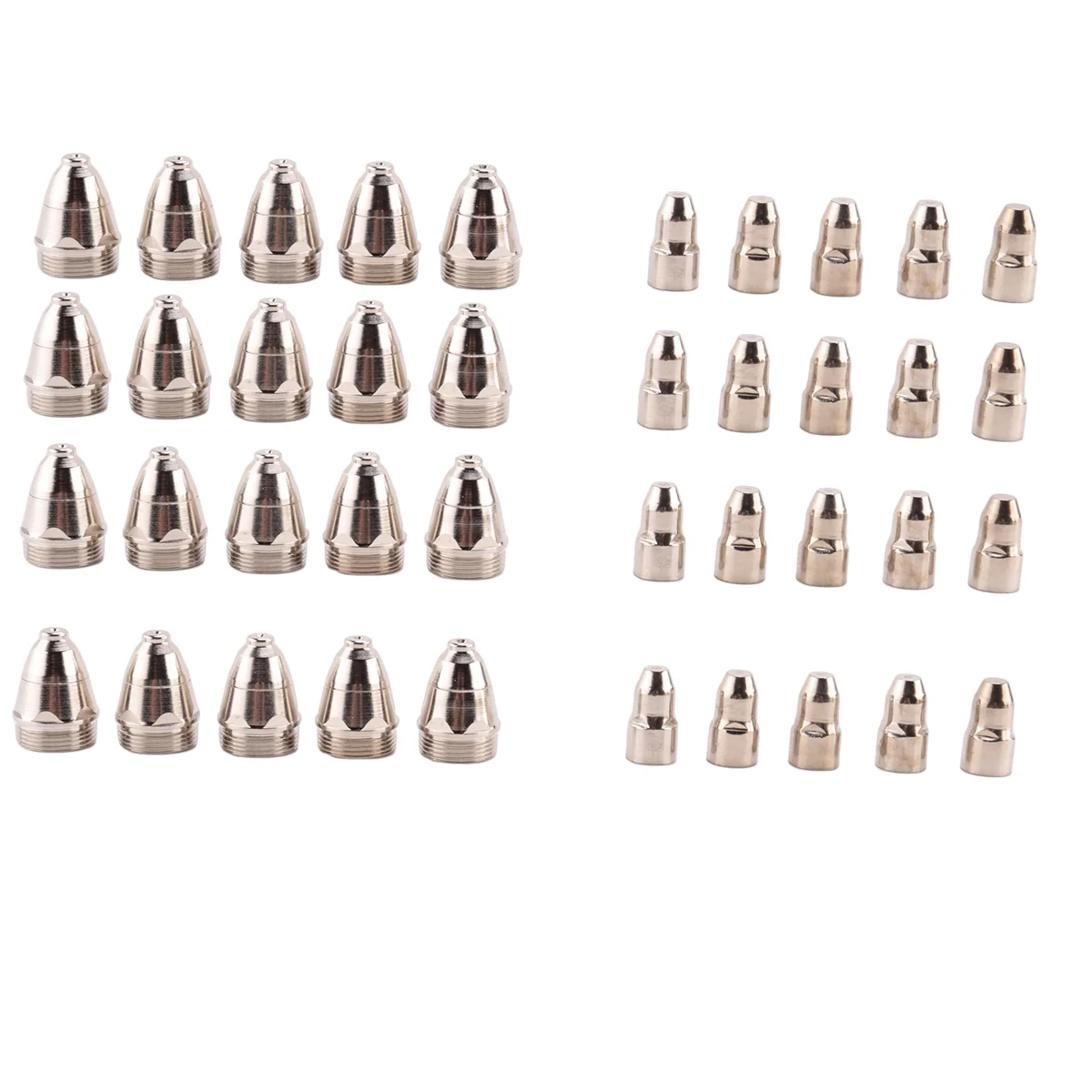 40Pcs P80 Nozzle/Tip Electrode Consumables Plasma Cutting Torch Spare Parts Accessories 1.3mm