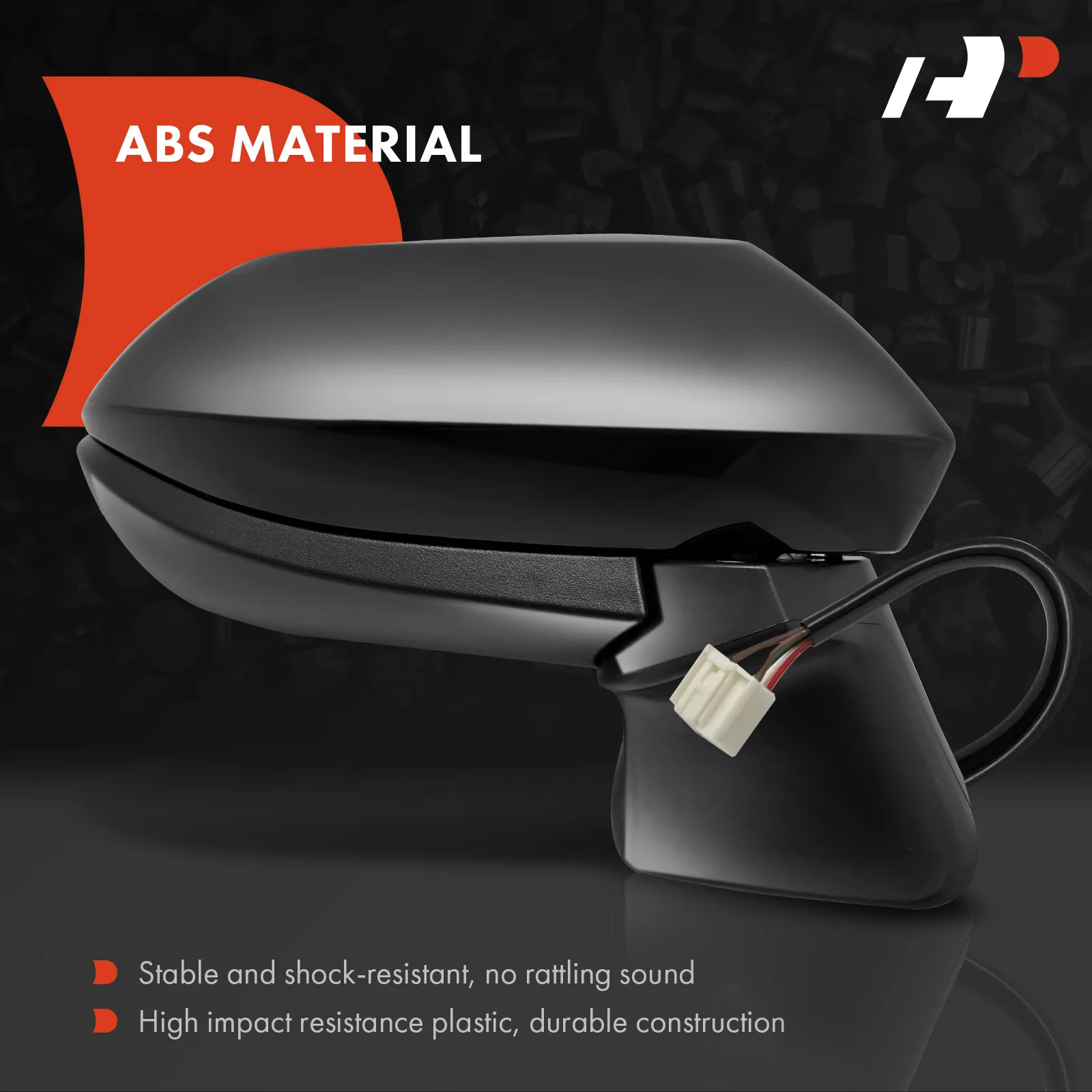 A-Premium Passenger Side Power Door Mirror for Toyota Corolla 2020-2022 Manual Folding Heated Smooth Black