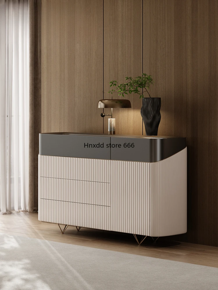 Italian light luxury rock slab dining side locker image 3