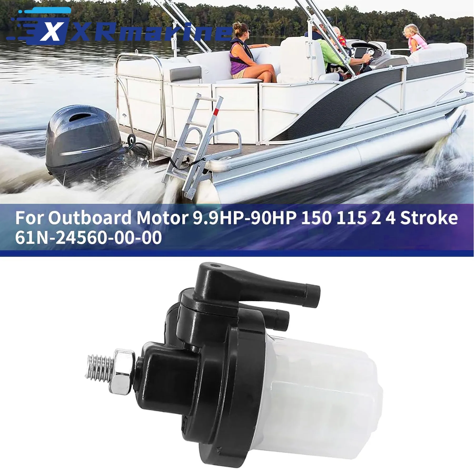 Fuel Filter Assy for Yamaha Outboard 2 4 Stroke 9.9HP 15HP 20HP 25HP 30HP 40HP 55HP 48HP 50HP 60 to 90 HP 61N‑24560 61N‑24560‑10