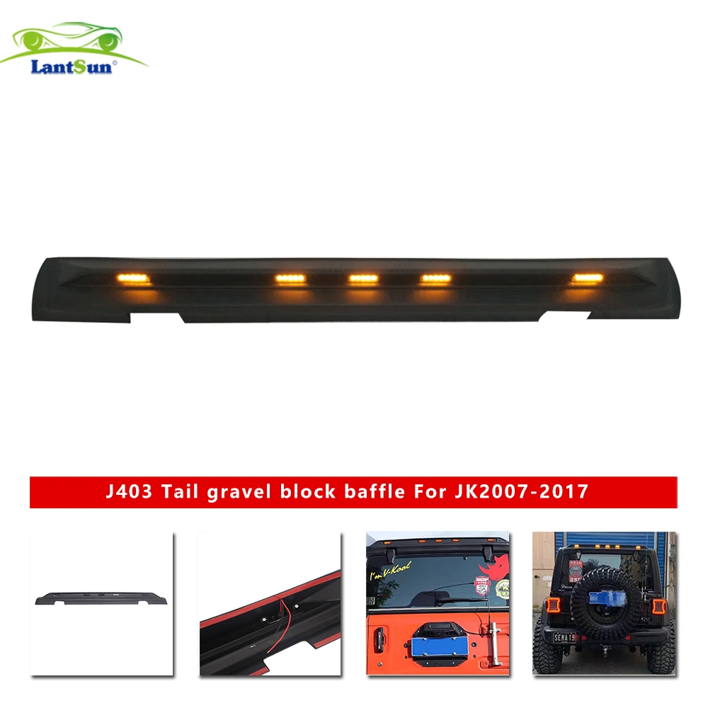 Tailgate Light Tail Sand Stone Block with LED for Jeep Wrangler JK 07-17 LANTSUN J403