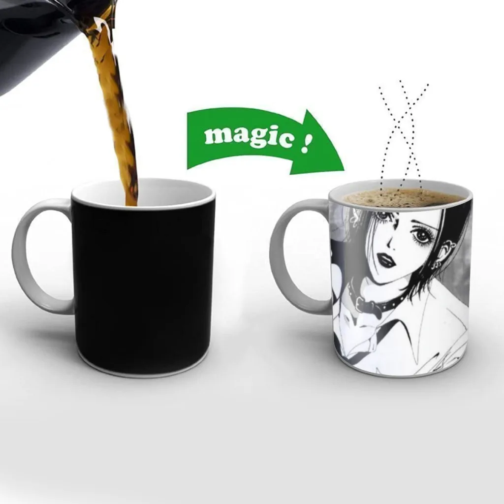 Anime NANA Coffee Mugs Creativ Color Changing Milk Tea Cup Ceramic Magic Heat Sensitive Mug Gifts