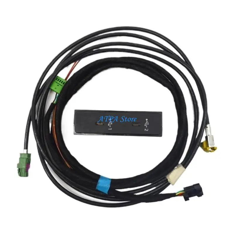 

U13C Car Model Compatible Double Type C Port Switches Front Console USB Socket Module With Charging Line 83A035736A For RSQ3