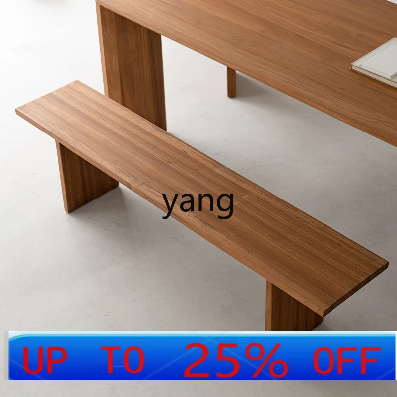 

LMM Solid Wood Home Dining Table Bench Modern Simple Stool Small Apartment Bed End Stool