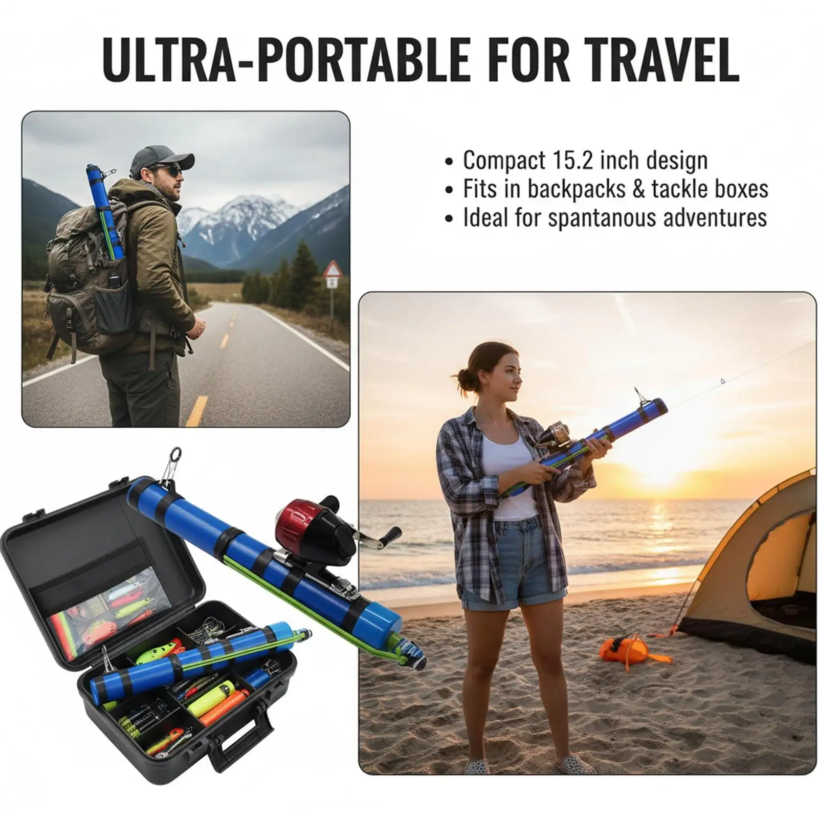 釣り竿-スリングショットデザイン-コンパクトな魚用ツール-リール付き-釣りカタパルトロッド-旅行用-バス-トラウト-ナマズ-海水用