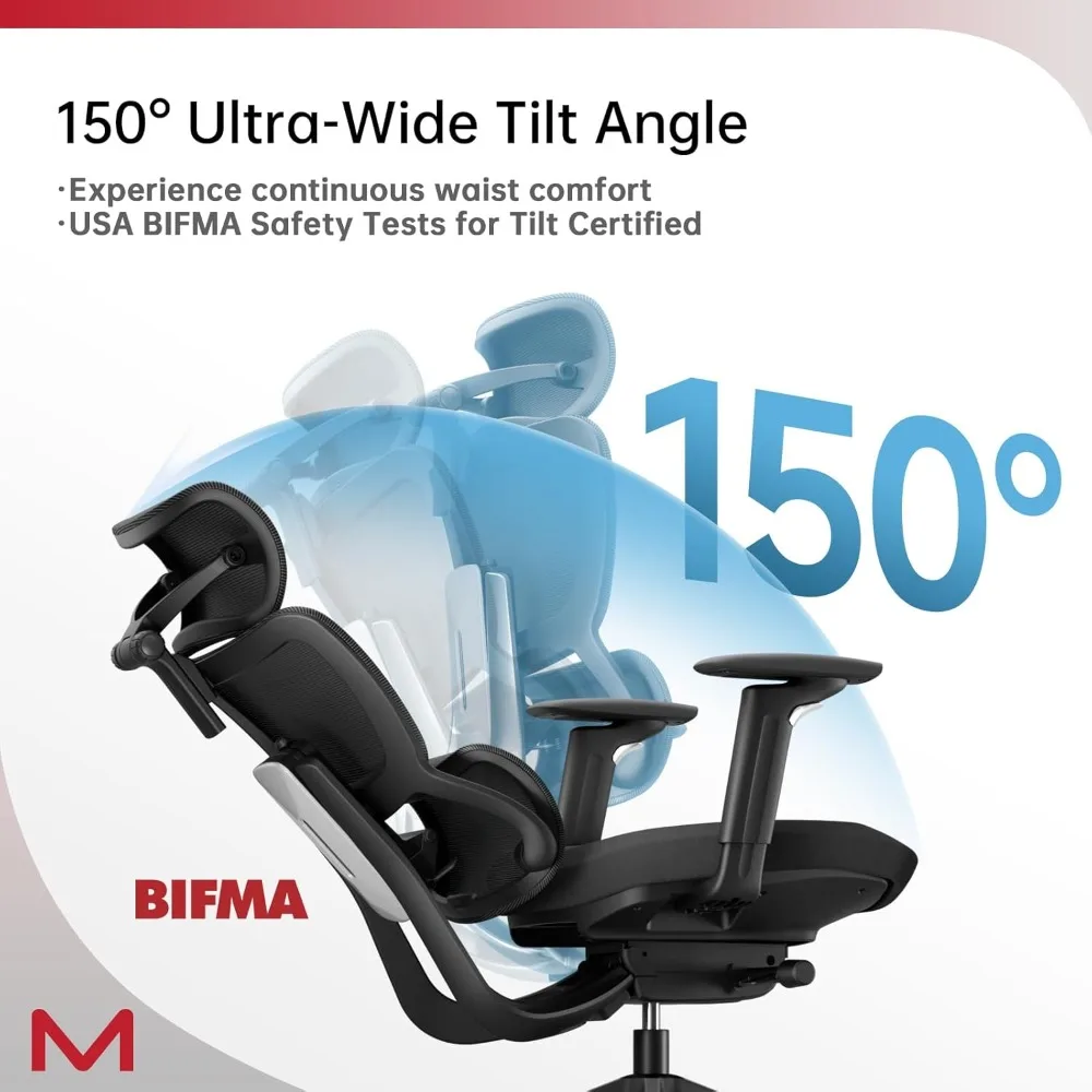 Ergonomic Office Chair Home Office High Back Desk Chair with VTS System & Adaptive Lumbar Support TiltPro Headrest 4D Armrest