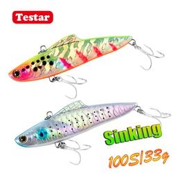 100mm 33g Testar Blade Long Casting UV Vibration Suspending Lure Wobblers Pike Fishing Sinking Saltwater Freshwater Winter Ice