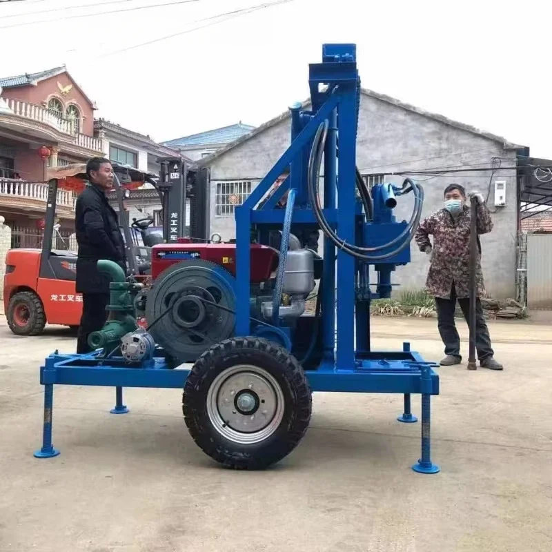 

China Supplier Mini Price Small Portable Diesel Hydraulic Borehole Water Well Drilling Rig Machine for Sale