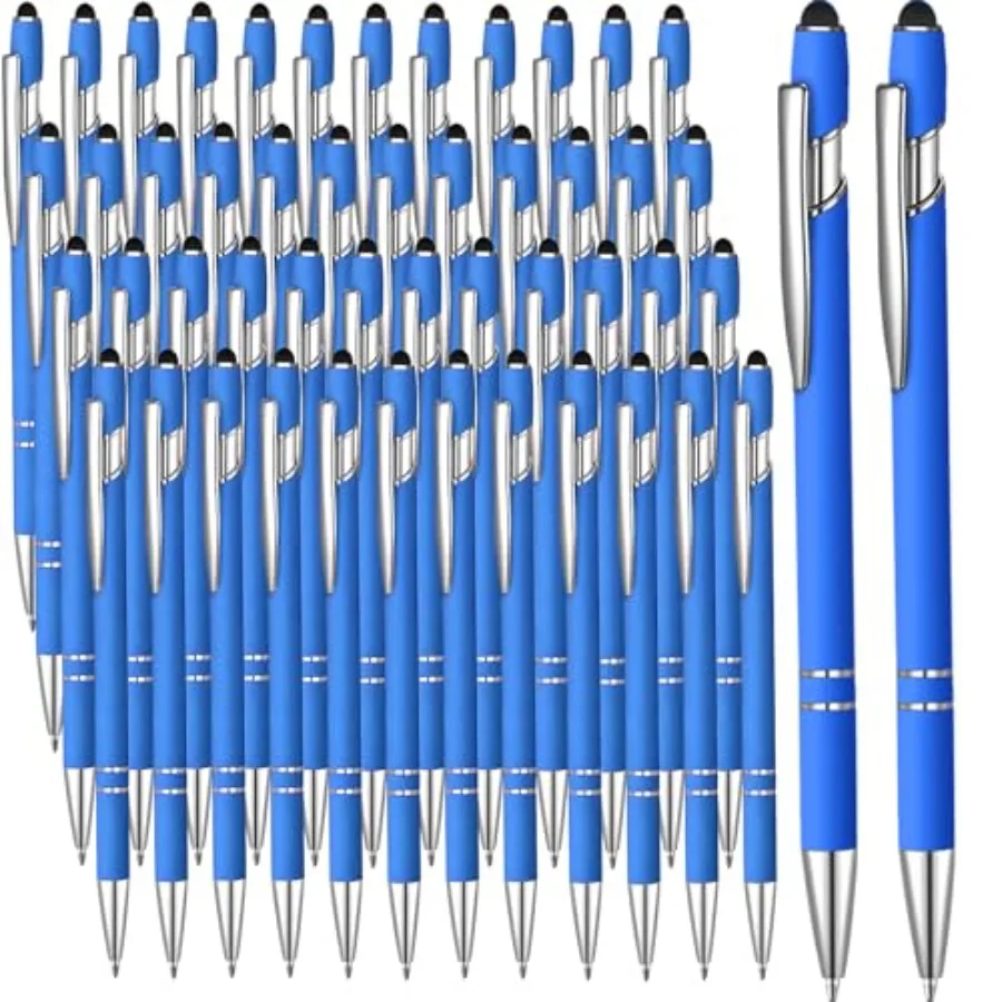 

100 Pcs Ballpoint Pen with Stylus 2 in 1 Ballpoint Pen for Touch Screens 2 in 1 Thank You Pen Gift for Colleagues Coworker Offi