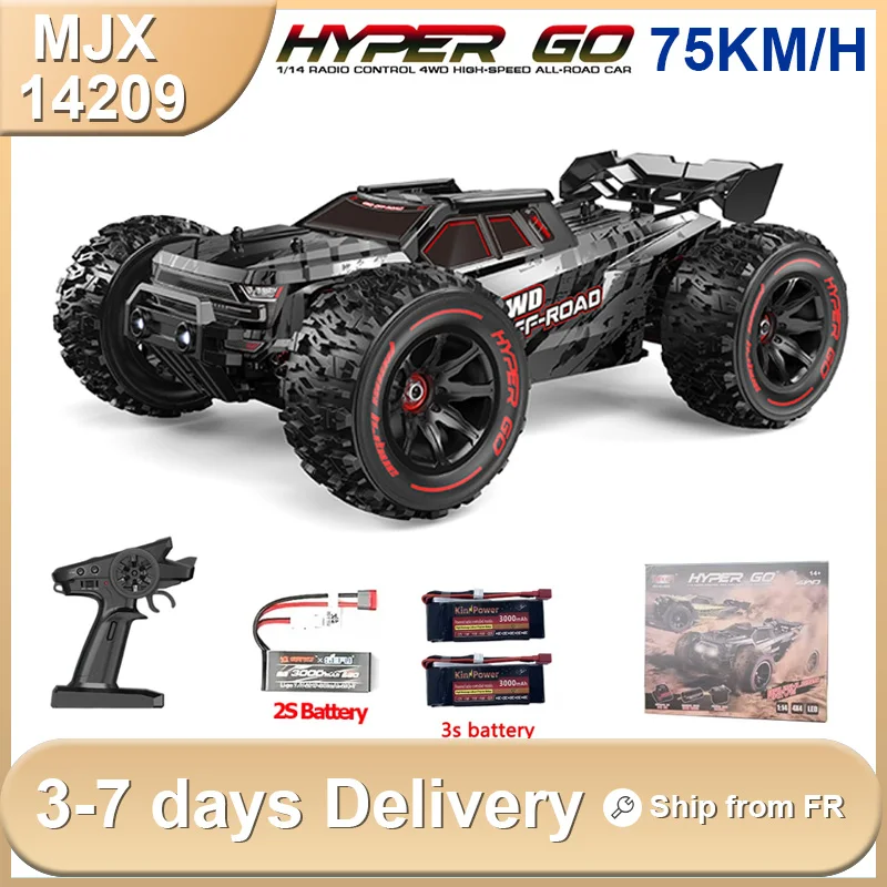 MJX 14209 Hypergo 1/14 V2.0 Rc Remote Control Car 3S/2S Battery 4WD Off-road Racing RC Truck 2.4G Brushless Drift Car Electric