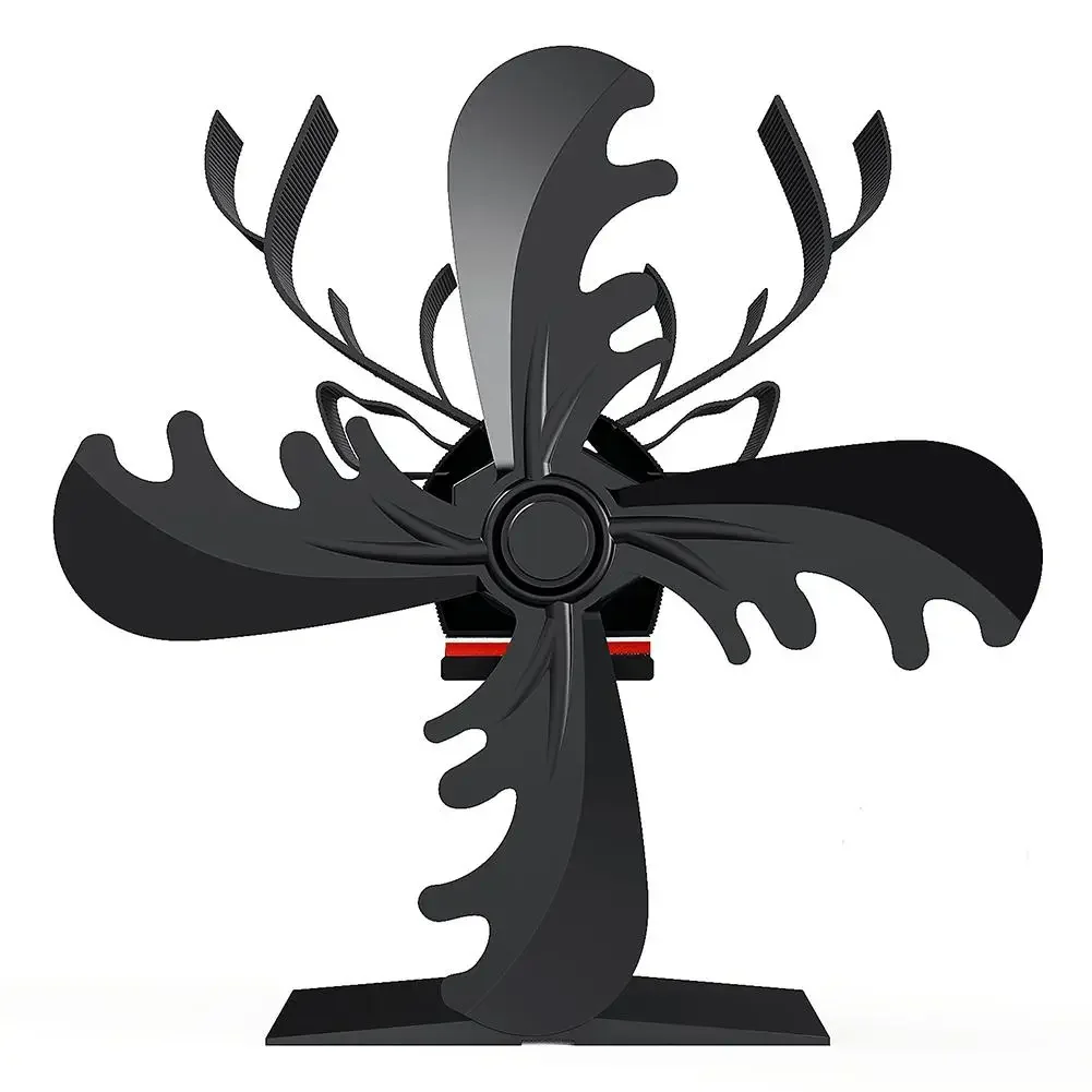 

Aesthetic and Practical Wood Burning Stove Fan Unique Reindeer Form That Effectively Distributes Warmth Silently