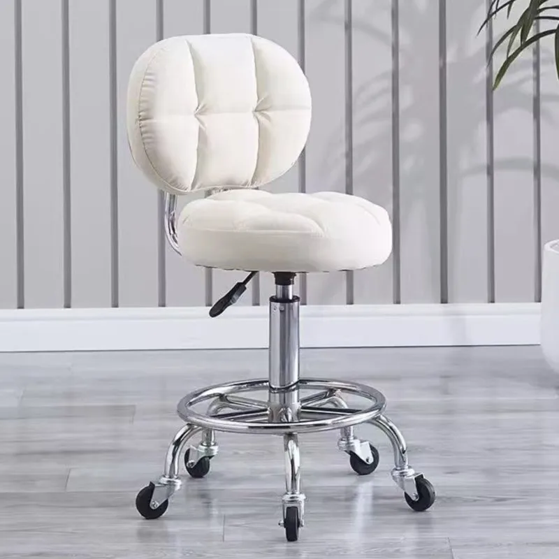 

OMGD Bar Chair Back Chair For Beauty Salon Nail Salon Hairdresser Lift Rotary Roller Slide Bar Stool Large Worker