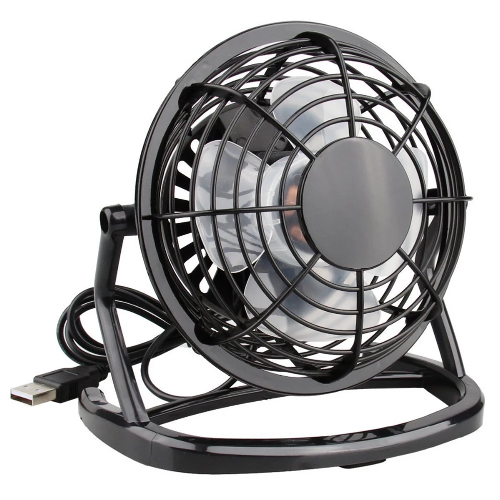 USB Desk Fan Quiet Personal Table Cooler With Stand, Portable Plastic Office Student Fan For Home Travel