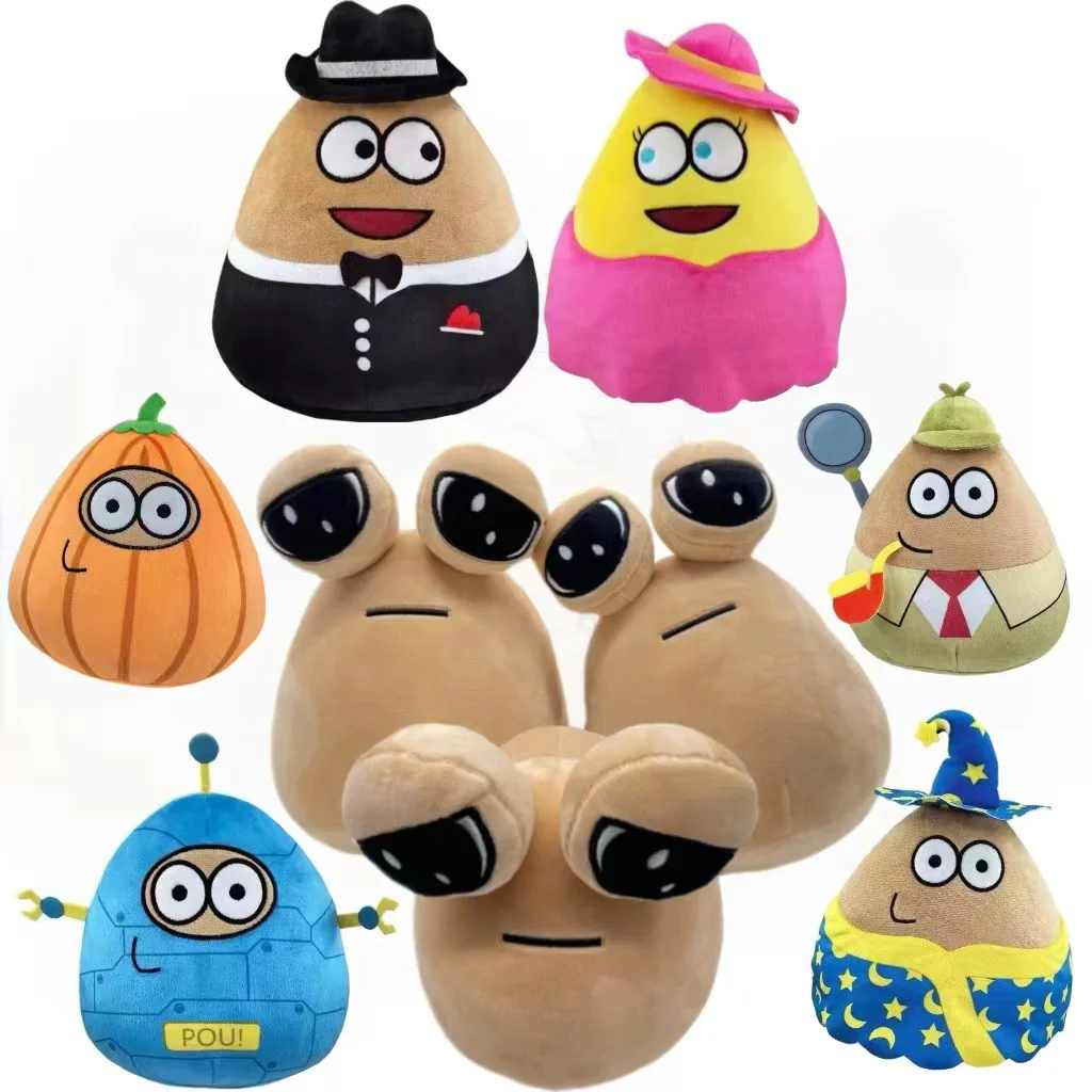 

6stlye New The Maw My Pet Alien Pou 22Cm Kawaii Anime Game Cartoon Plush Toys Children Birthday Xmas Gifts