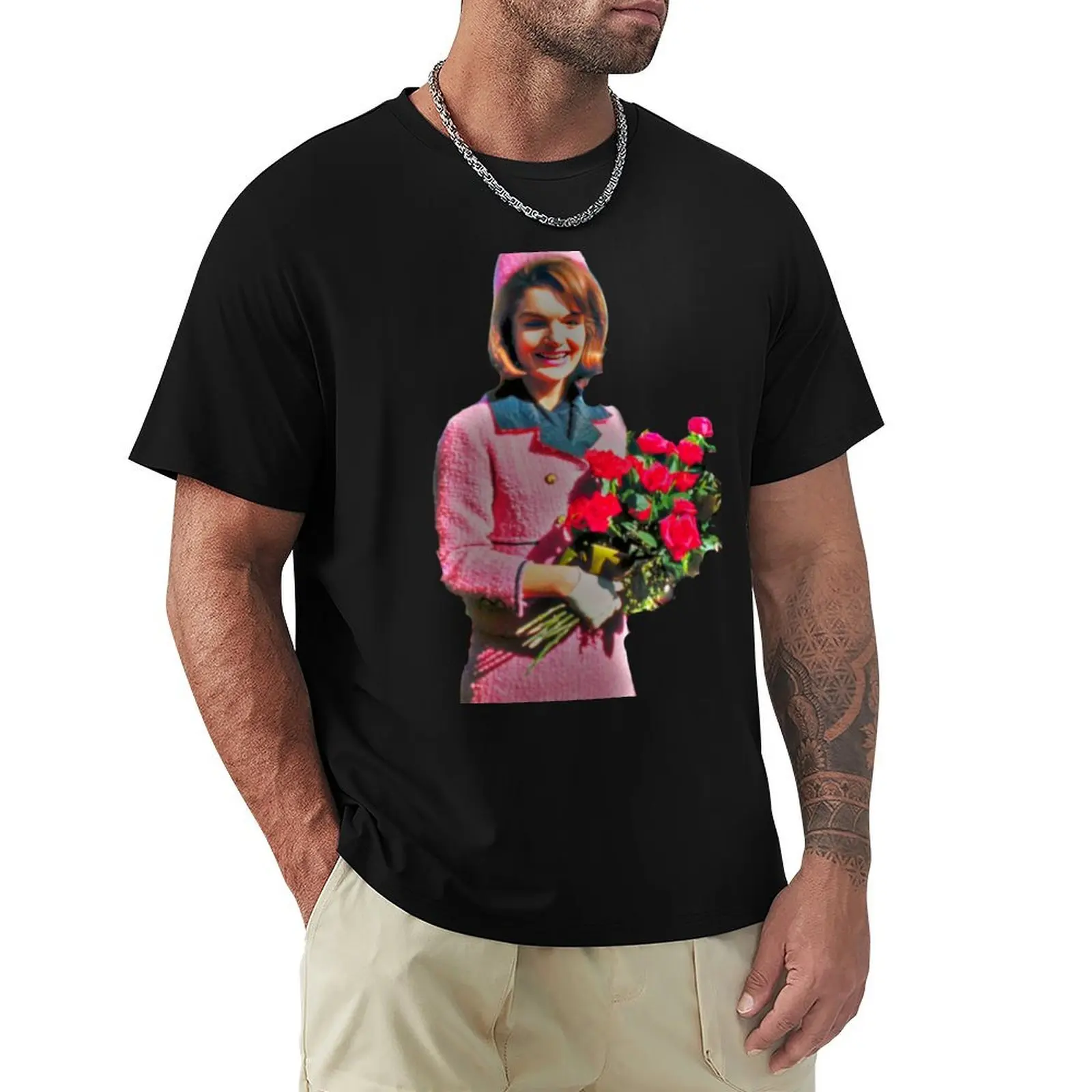 

Jackie in the Pink Suit T-Shirt Fashion Letter Print T-Shirt