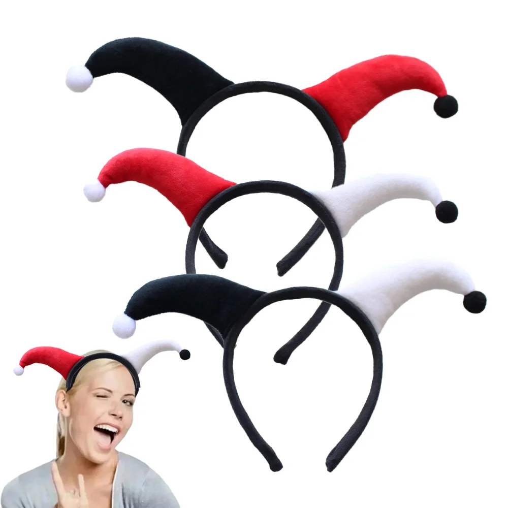 Cute Clown Headpiece Cosplay Demon Joker Headwear Halloween Carnival Dress Up Party Costume Headband Props
