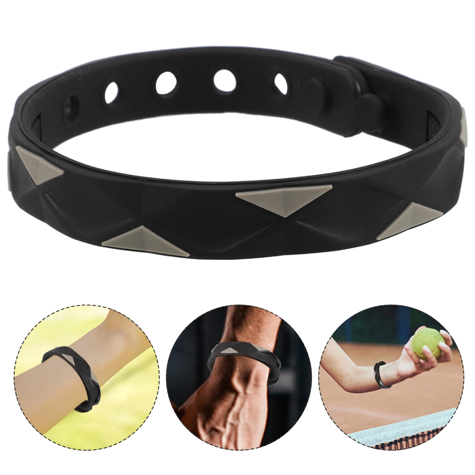 

1pc Antistatic Sports Adjustable Silicone Sports Bracelets Bracelet Sweat Wrist Band For Men Womenfitness Gym Running