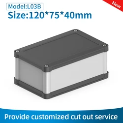 Outdoor Waterproof Electric Box IP68 Power Atlectric Mounting Housing Plastic Cover Aluminium Project Enclosure L03B 120*75mm