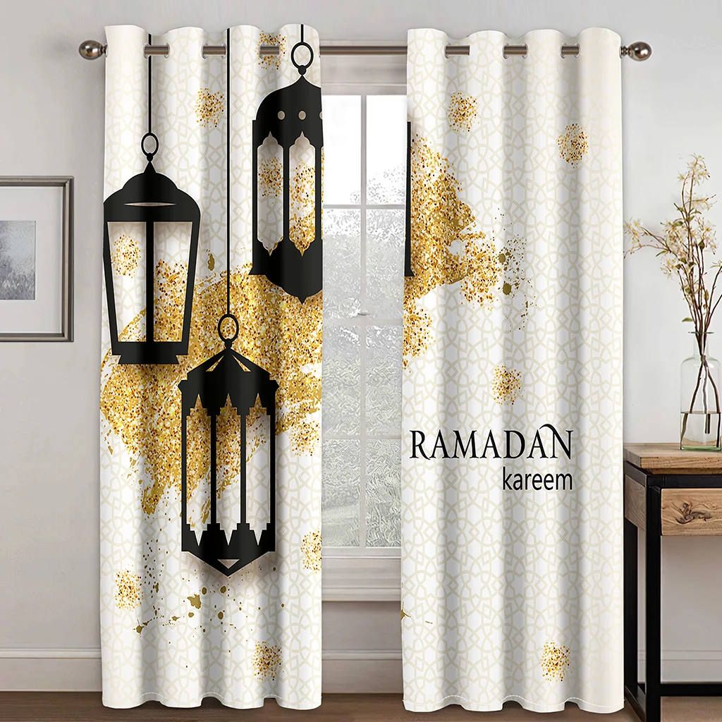 

Luxury Ramadan Decoration Window Curtains, Home Decor, Living Room, Kitchen Draperies, Bedroom