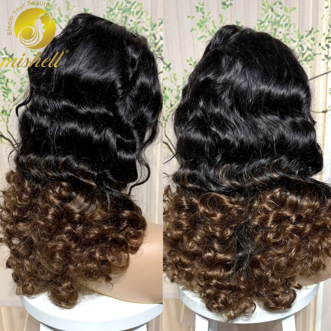 

300% Density Chocolate Brown Body Wave Human Hair Wigs 13x4 Lace Frontal Colored Loose Wave Brazilian Remy Hair Wigs for Women