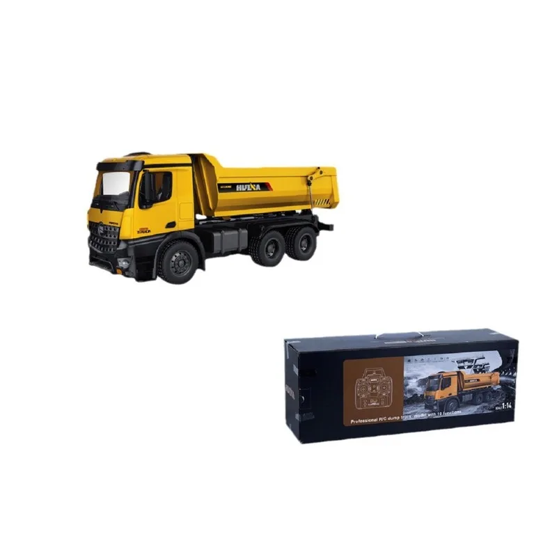 1:14 huina liga de controle remoto caminhão basculante simulação multi-função carregador máquina basculante engenharia modelo de carro brinquedos das crianças