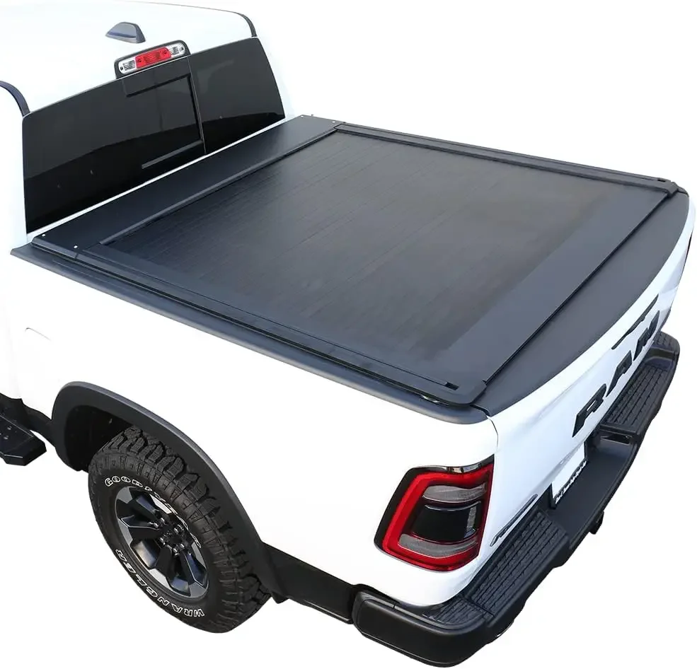 Retractable Hard Tonneau Cover Truck Bed Matte Black Aluminum Low Profile Waterproof Off Road