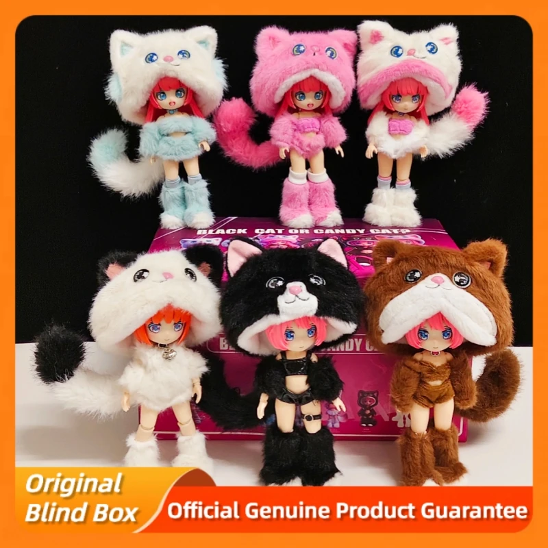 

Подлинная серия Cat Island Black Cat или Candy Cat, слепая коробка, украшение, фигурка, подвижная кукла Bjd, загадочная коробка, модная игрушка в подарок