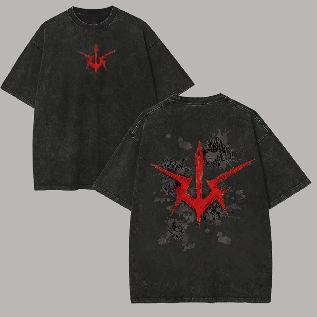 2026 Code Geass Anime Printed T-shirt Men's and Women's Washed T-shirt High Quality Vintage 100% Cotton Tee Harajuku Y2K Tops
