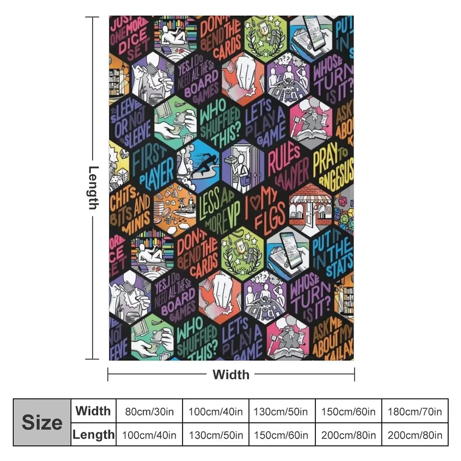 Board Gamer Isms Hex Throw Blanket Single Polar cosplay anime Summer Blankets