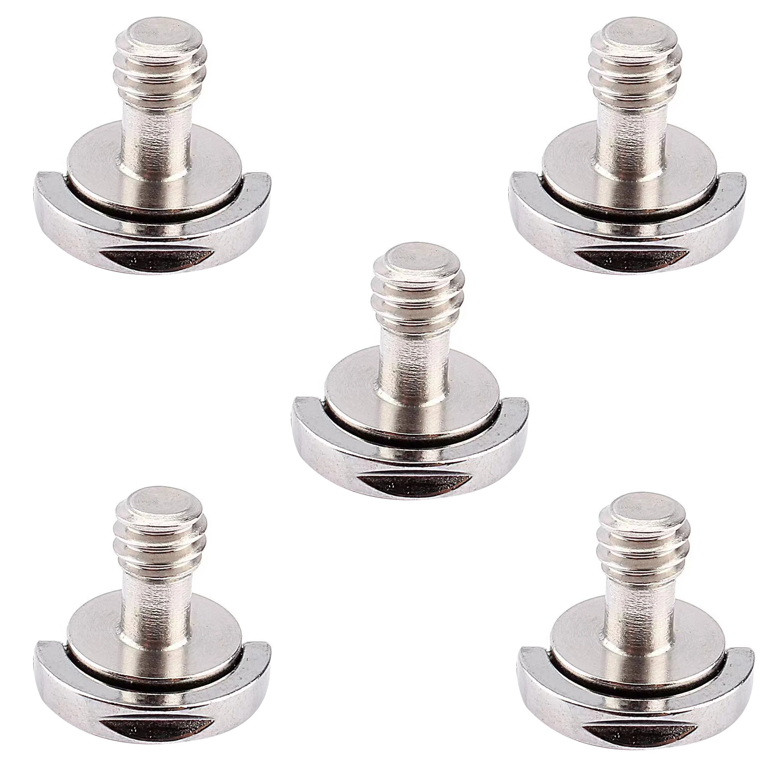 5Pcs 1/4" Camera Screws For Quick Release Plate 1/4inch Folding D-Ring Adapter Tripod Monopod Camera Plate Accessories Replace